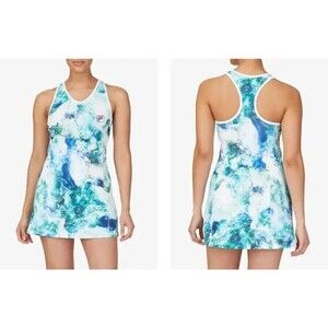 Fila Tennis Dress Deuce Court Unlined XS Sport Green Logo Sleeveless Athlete